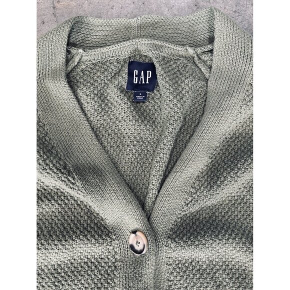 GAP Hunter Green Cardigan Size Large - Picture 3 of 4